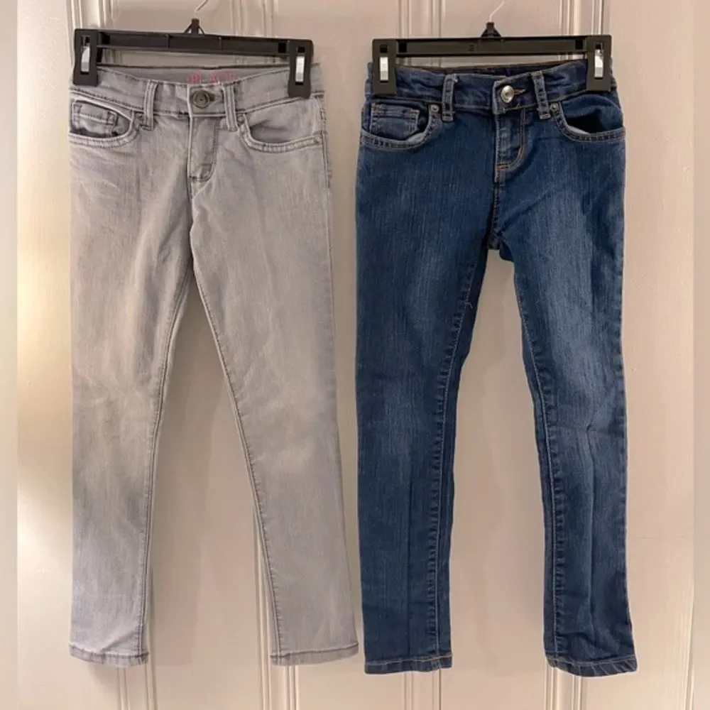 2 Pair The Children’s Place Girls‎ Skinny Jeans Adjustable Waist Size 6Slim